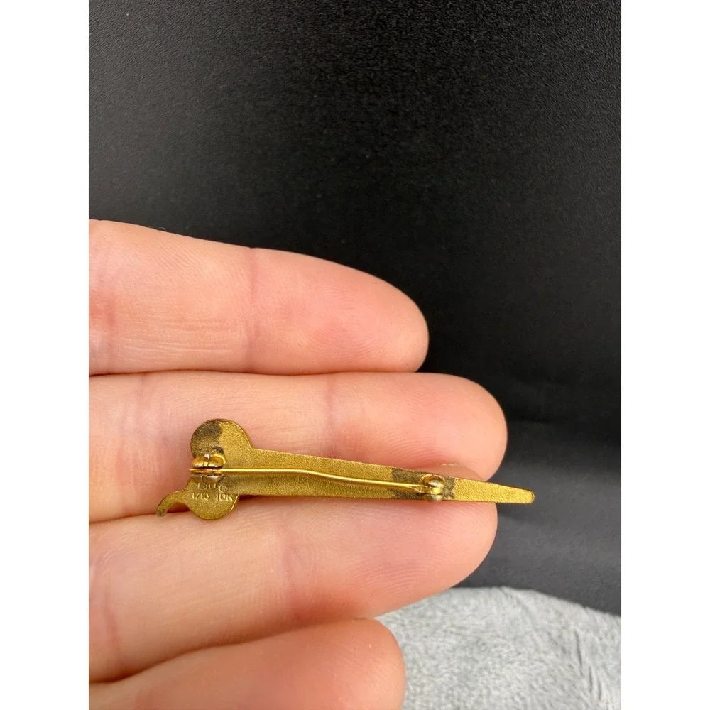 Vintage Gold Filled Scissors Brooch‎ CIO Barber Gift